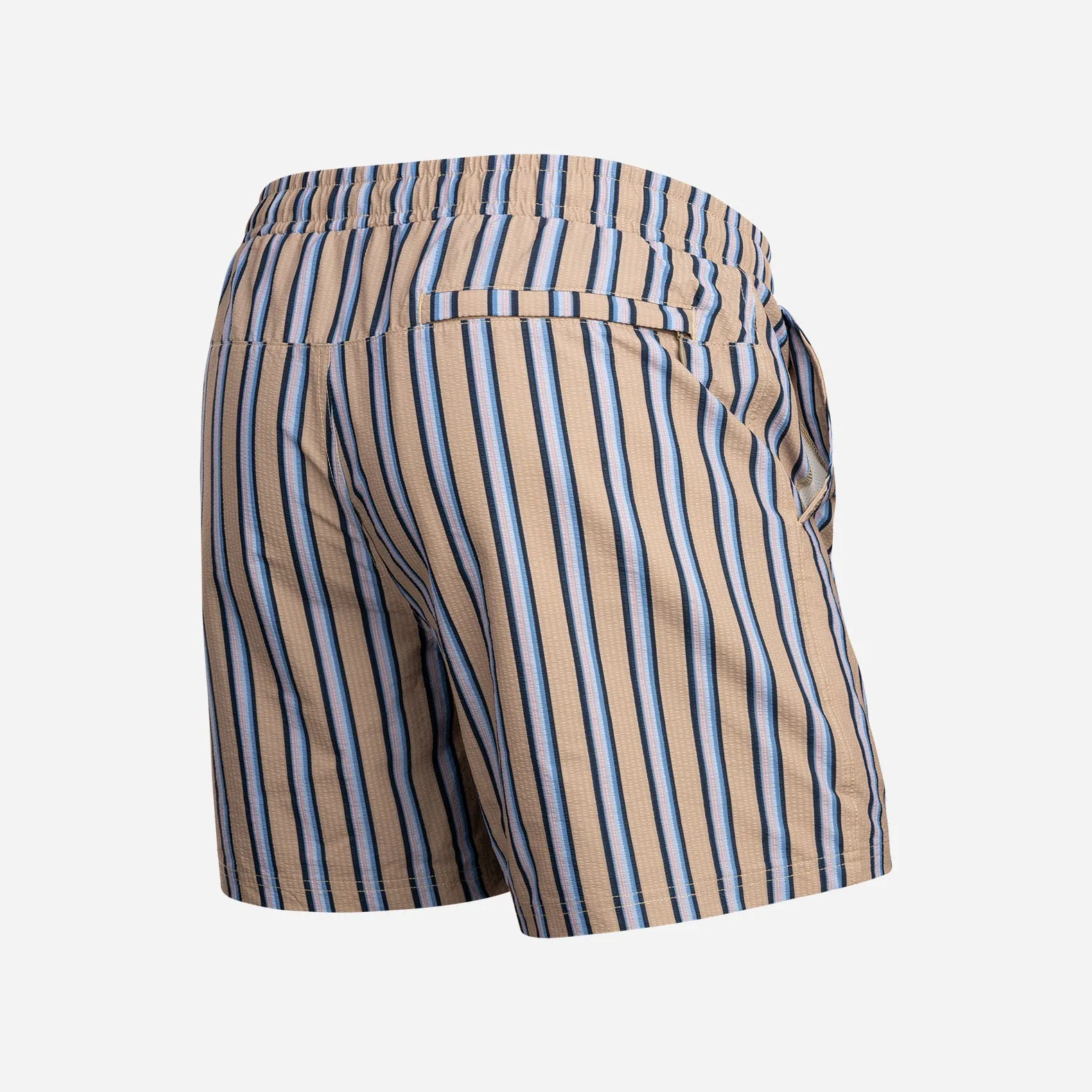 Wave 5" Swim Short 2N1: Menswear Stripe - Beige sold by BN3TH product image thumbnail 3