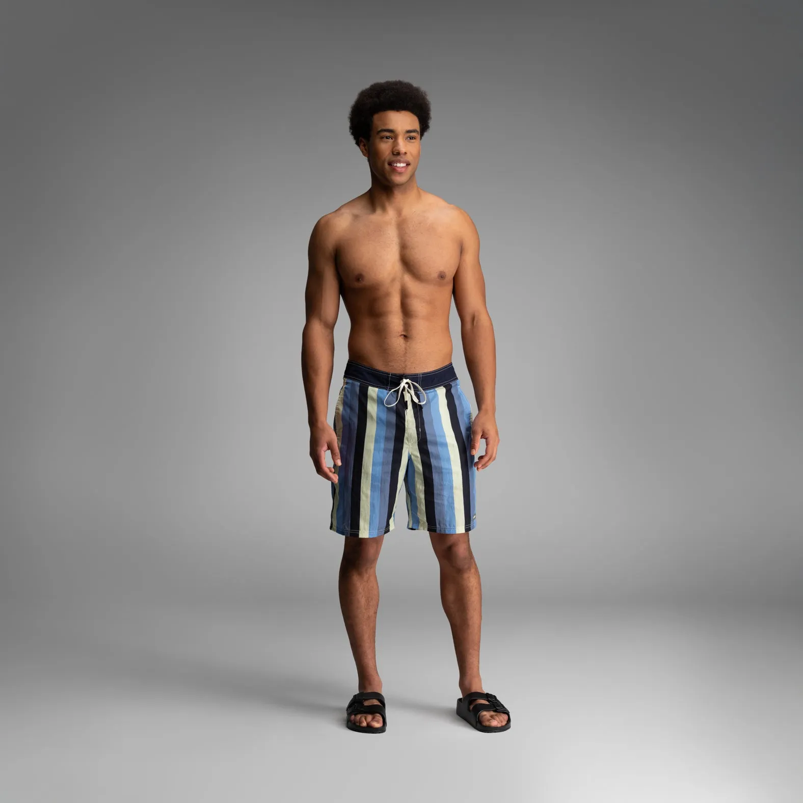 Riptide 2N1 Boardshort : Wide Stripe - Fog sold by BN3TH product image thumbnail 2