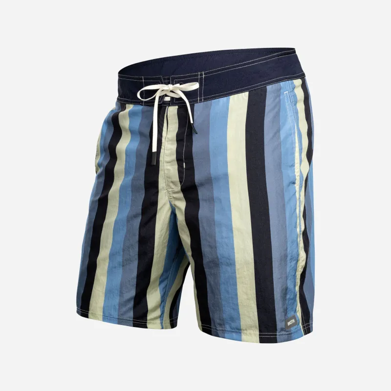 Riptide 2N1 Boardshort : Wide Stripe - Fog sold by BN3TH