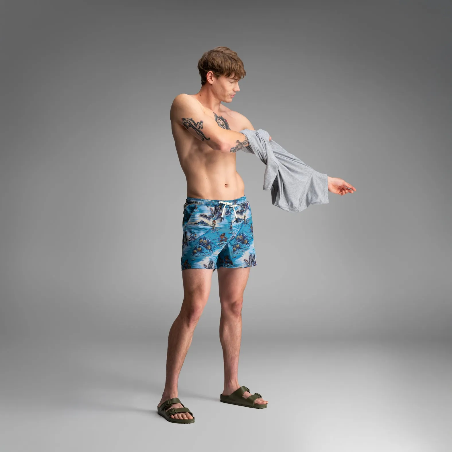 Shoreline 5" Short 2N1: Vintage Tropics - Sand sold by BN3TH product image thumbnail 5