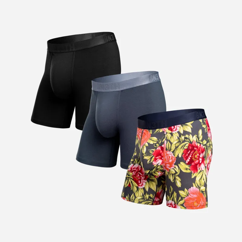 Essentials Boxer Brief : Nocturnal Bloom-Midnight/Midnight Navy/Black - 3 Pack made by BN3TH