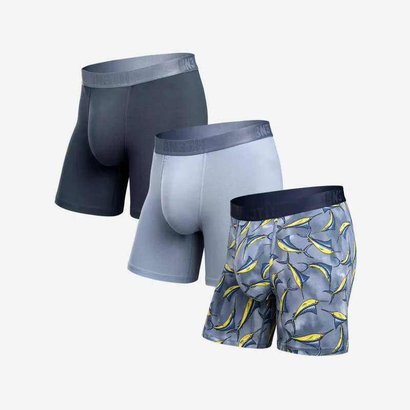 Essentials Boxer Brief: Deep Blue Strike - Mirage/Dusty Blue/ Midnight Navy 3 Pack made by BN3TH