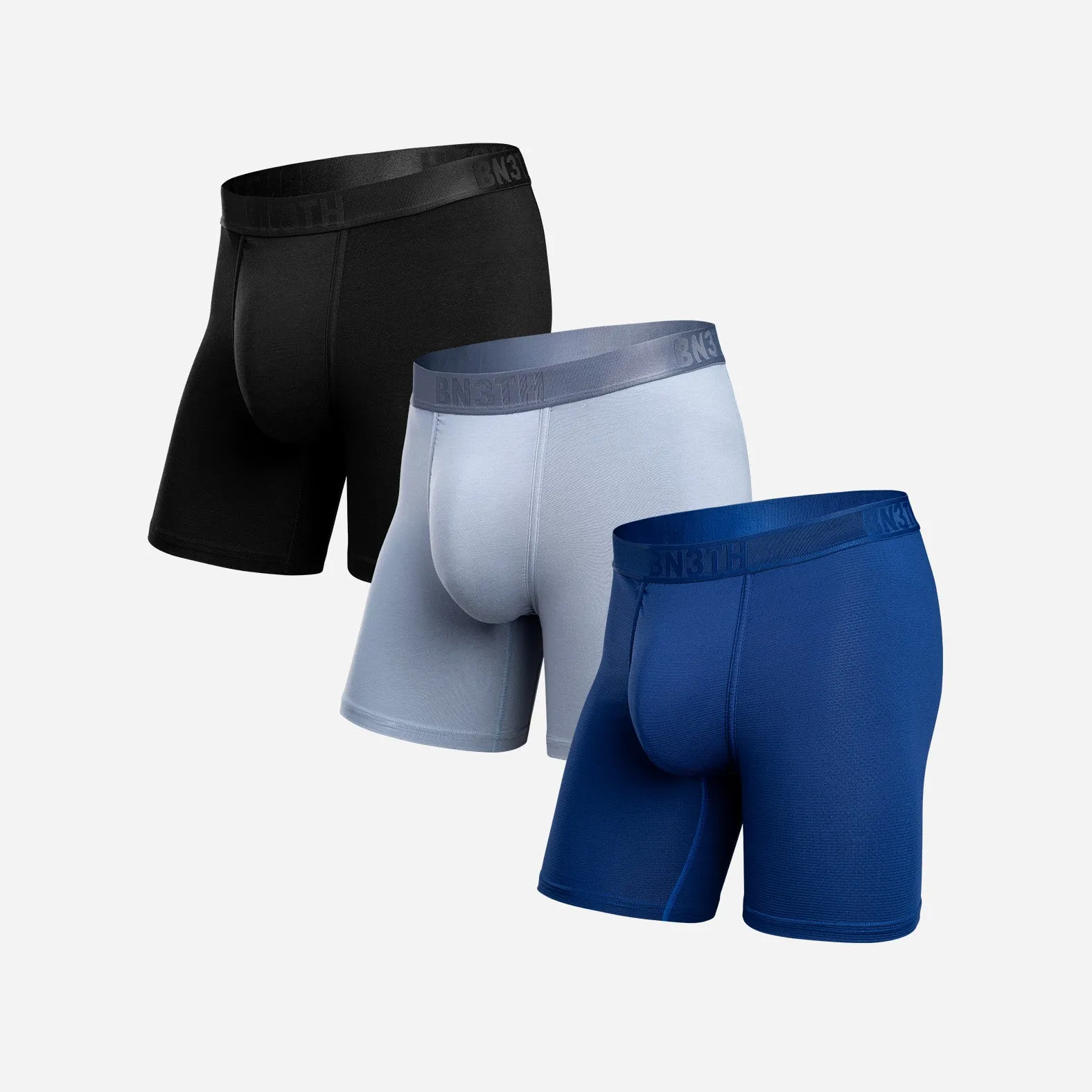 Everyday Blue Bundle: Essentials & Pro Flex Boxer Brief 3 Pack sold by BN3TH