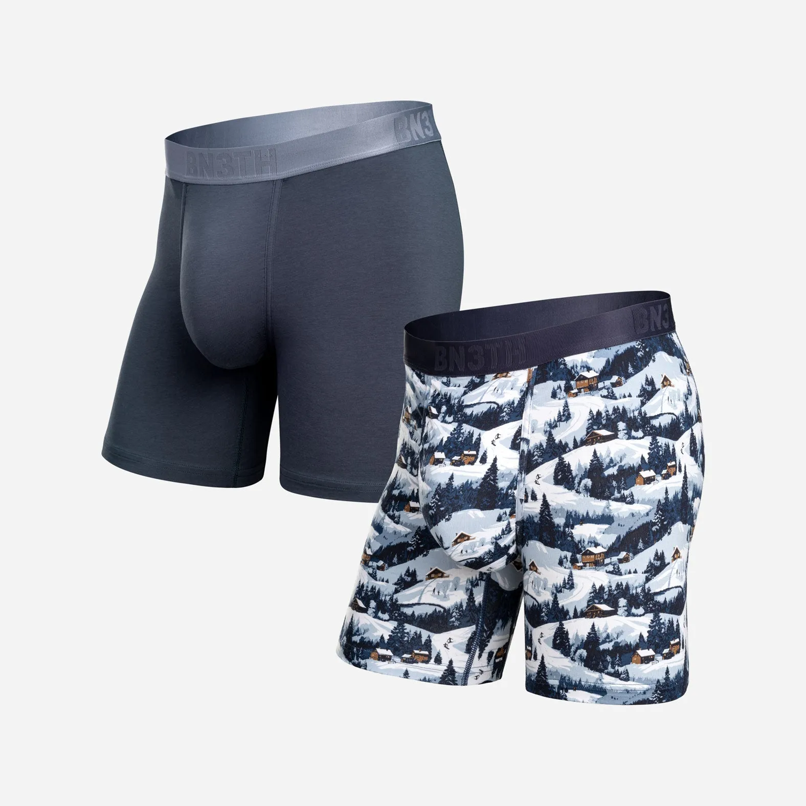 Essentials Boxer Brief: Midnight Navy/Winter Town 2 Pack sold by BN3TH