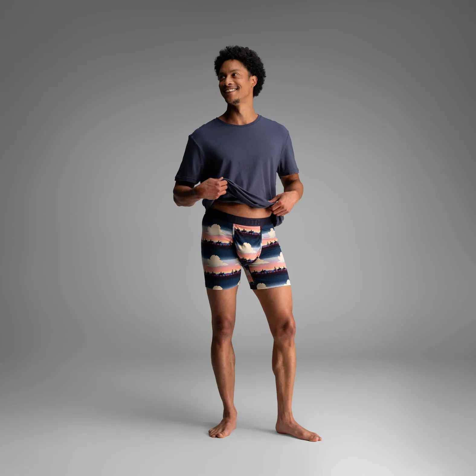 Essentials Boxer Brief: Cloudy Range - Pink sold by BN3TH product image thumbnail 2