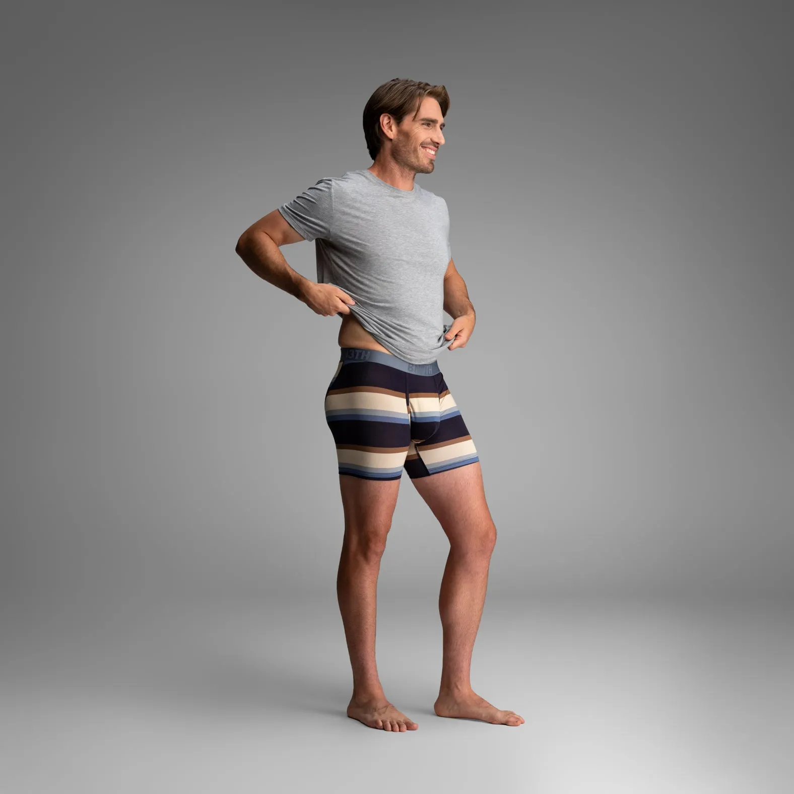 Essentials Boxer Brief: Retro Wide Stripe - Dark Navy sold by BN3TH product image thumbnail 4