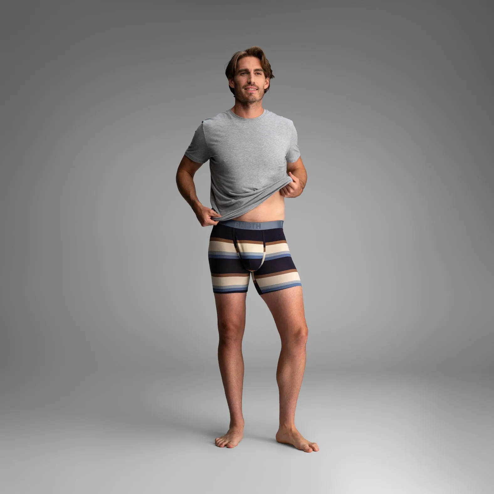 Essentials Boxer Brief: Retro Wide Stripe - Dark Navy sold by BN3TH product image thumbnail 2
