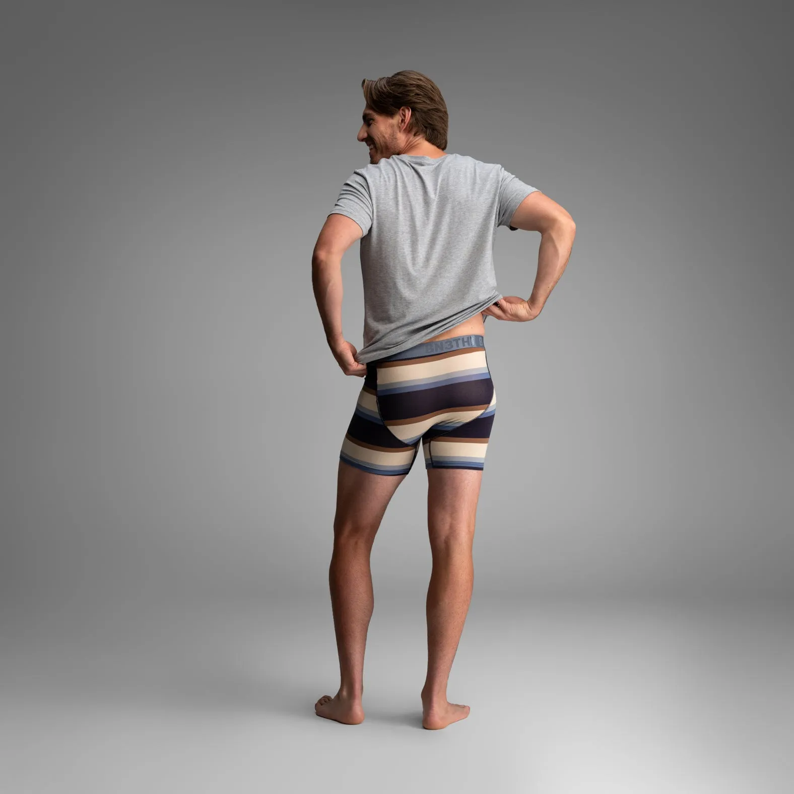 Essentials Boxer Brief: Retro Wide Stripe - Dark Navy sold by BN3TH product image thumbnail 5