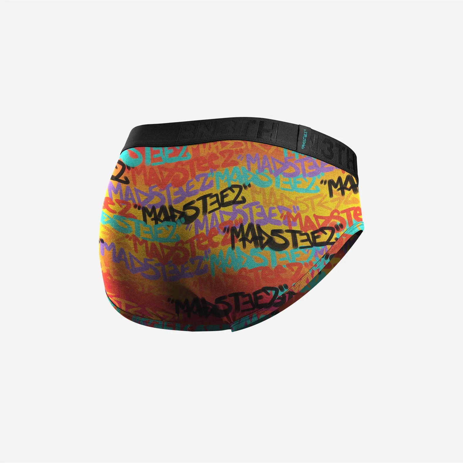CLASSIC BRIEF WITH FLY: MADSTEEZ RAINBOW GRAFFITI BLACK sold by BN3TH product image thumbnail 3