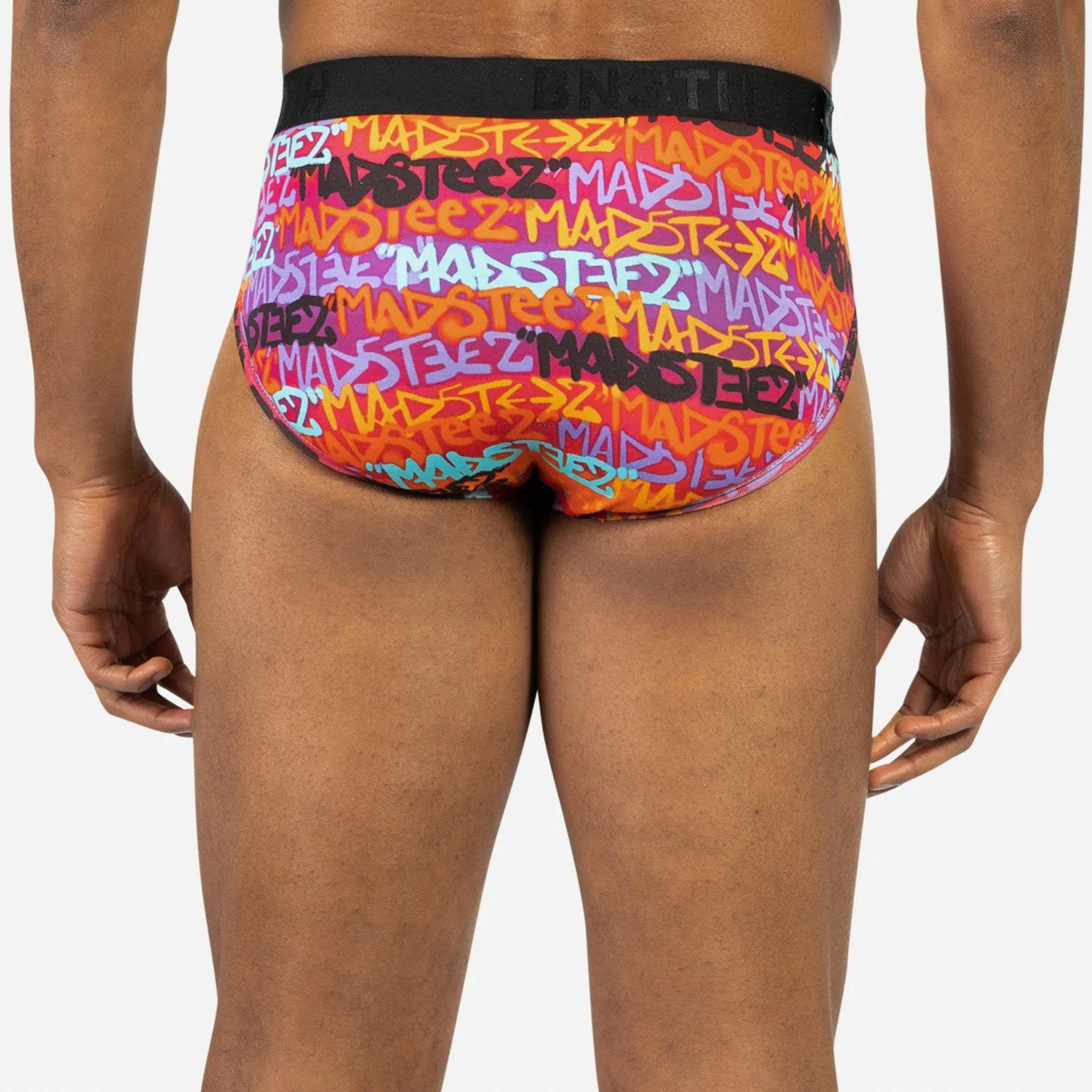 CLASSIC BRIEF WITH FLY: MADSTEEZ RAINBOW GRAFFITI BLACK sold by BN3TH product image thumbnail 4