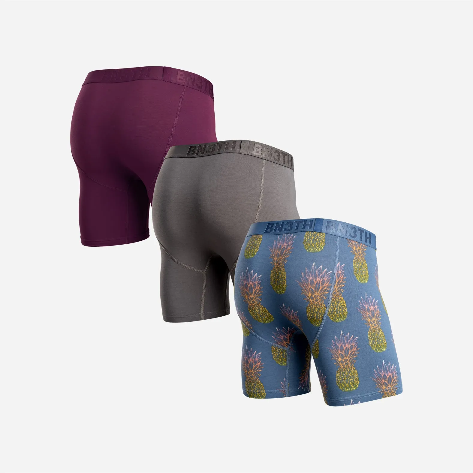 CLASSIC BOXER BRIEF: CABERNET/GARGOYLE/PINEAPPLE FADE FOG 3 PACK sold by BN3TH product image thumbnail 3