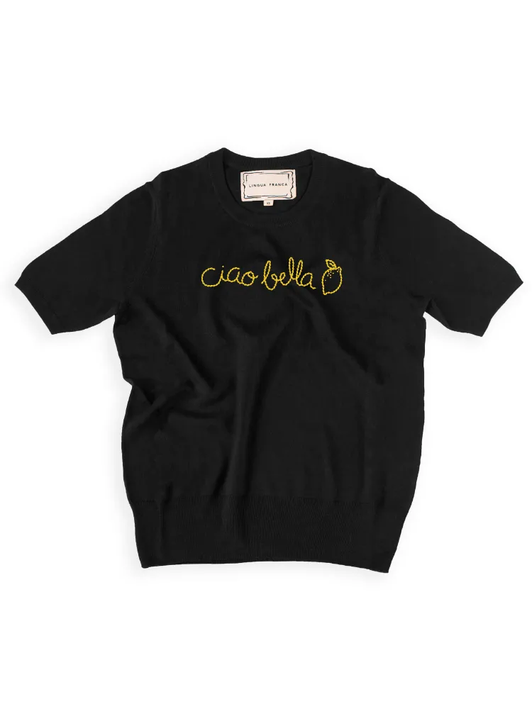 "ciao bella" Short Sleeve sold by Lingua Franca NYC product image thumbnail 5