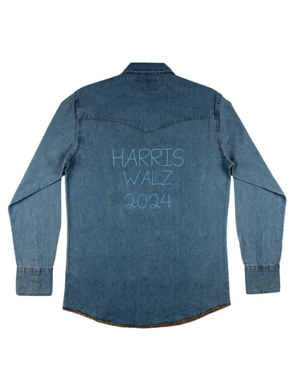 "harris walz 2024" Women's Wrangler® Shirt sold by Lingua Franca NYC
