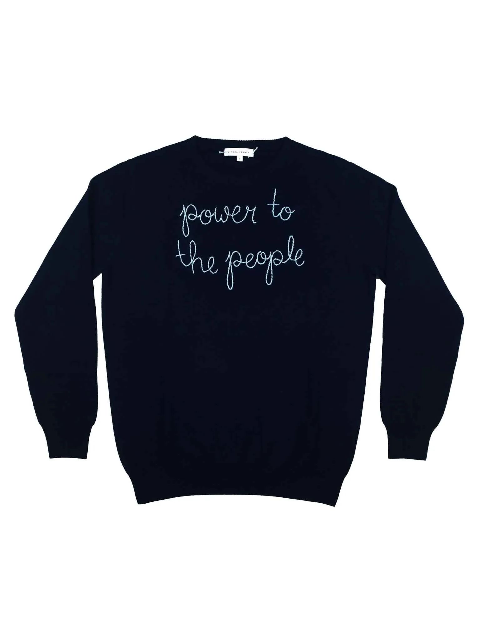 "power to the people" Men's Crewneck sold by Lingua Franca NYC