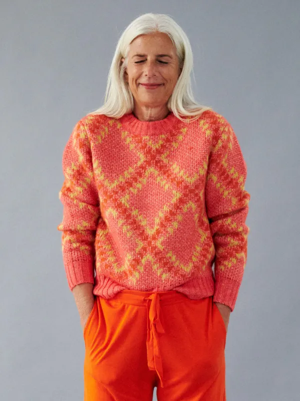 Chunky Argyle Jacquard sold by Lingua Franca NYC