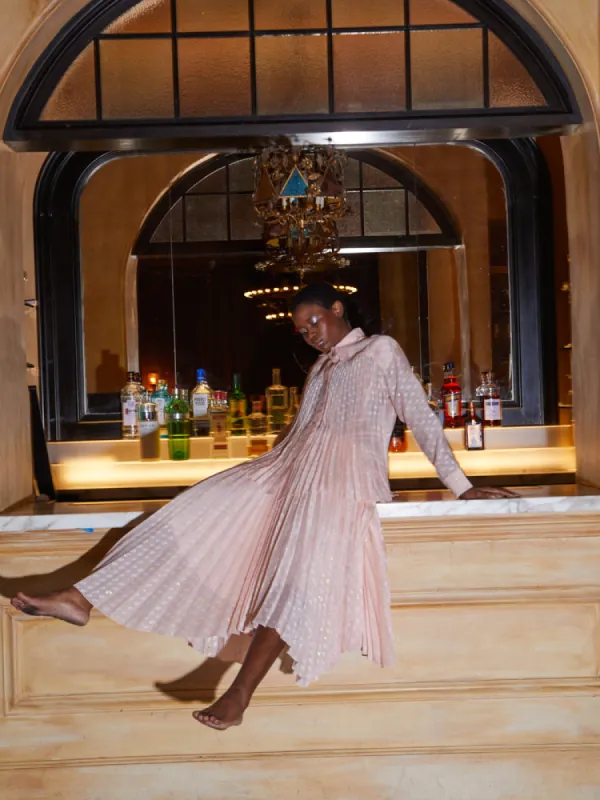 Debbie Pleated Skirt sold by Lingua Franca NYC