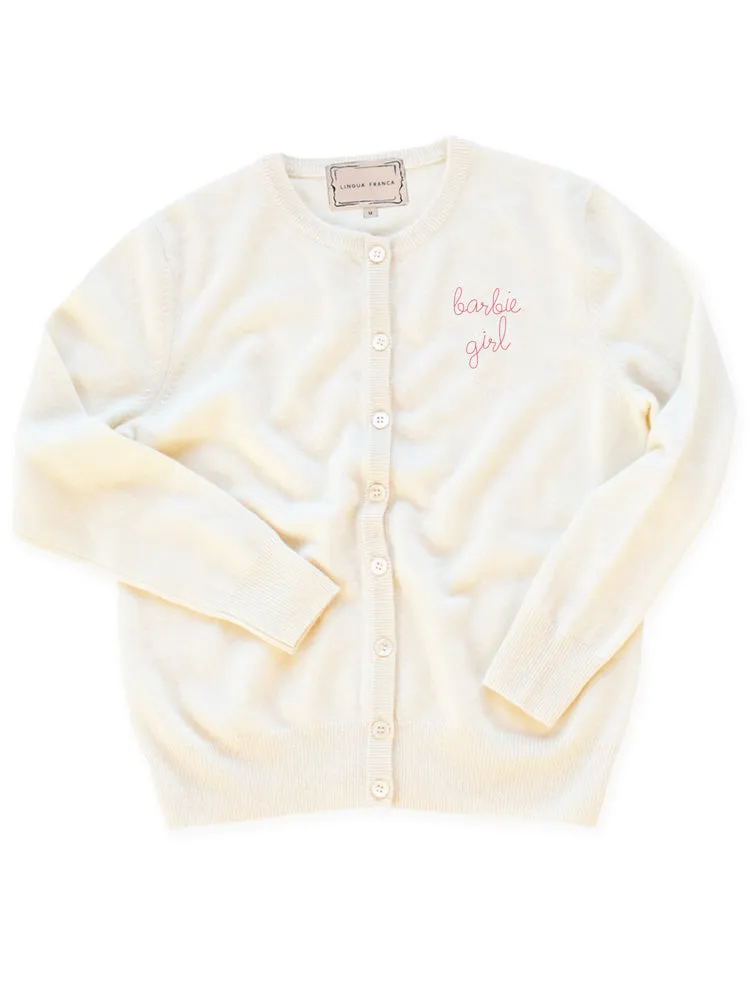 "barbie girl" Cardigan sold by Lingua Franca NYC product image thumbnail 5