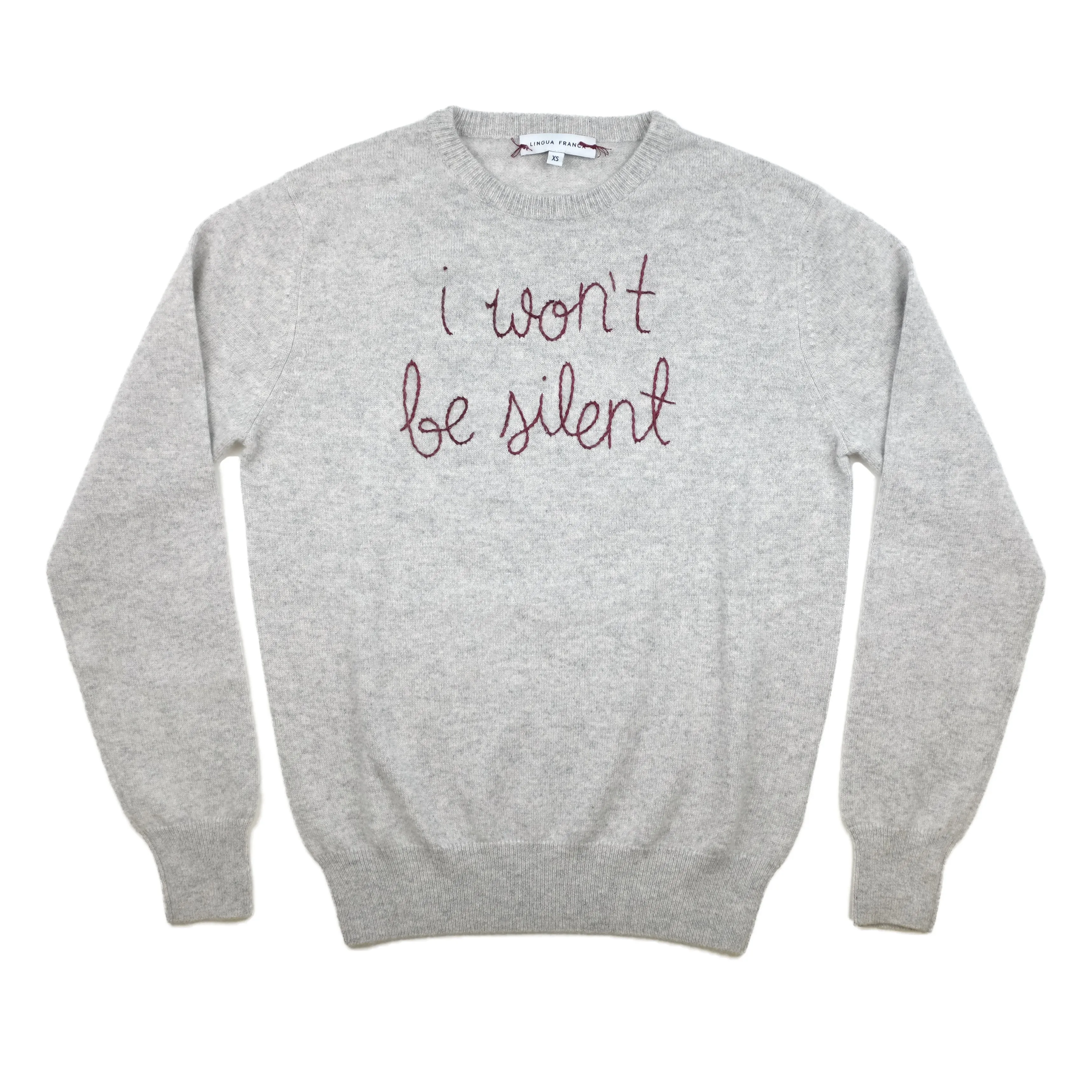 "i won't be silent" Crewneck sold by Lingua Franca NYC product image thumbnail 4