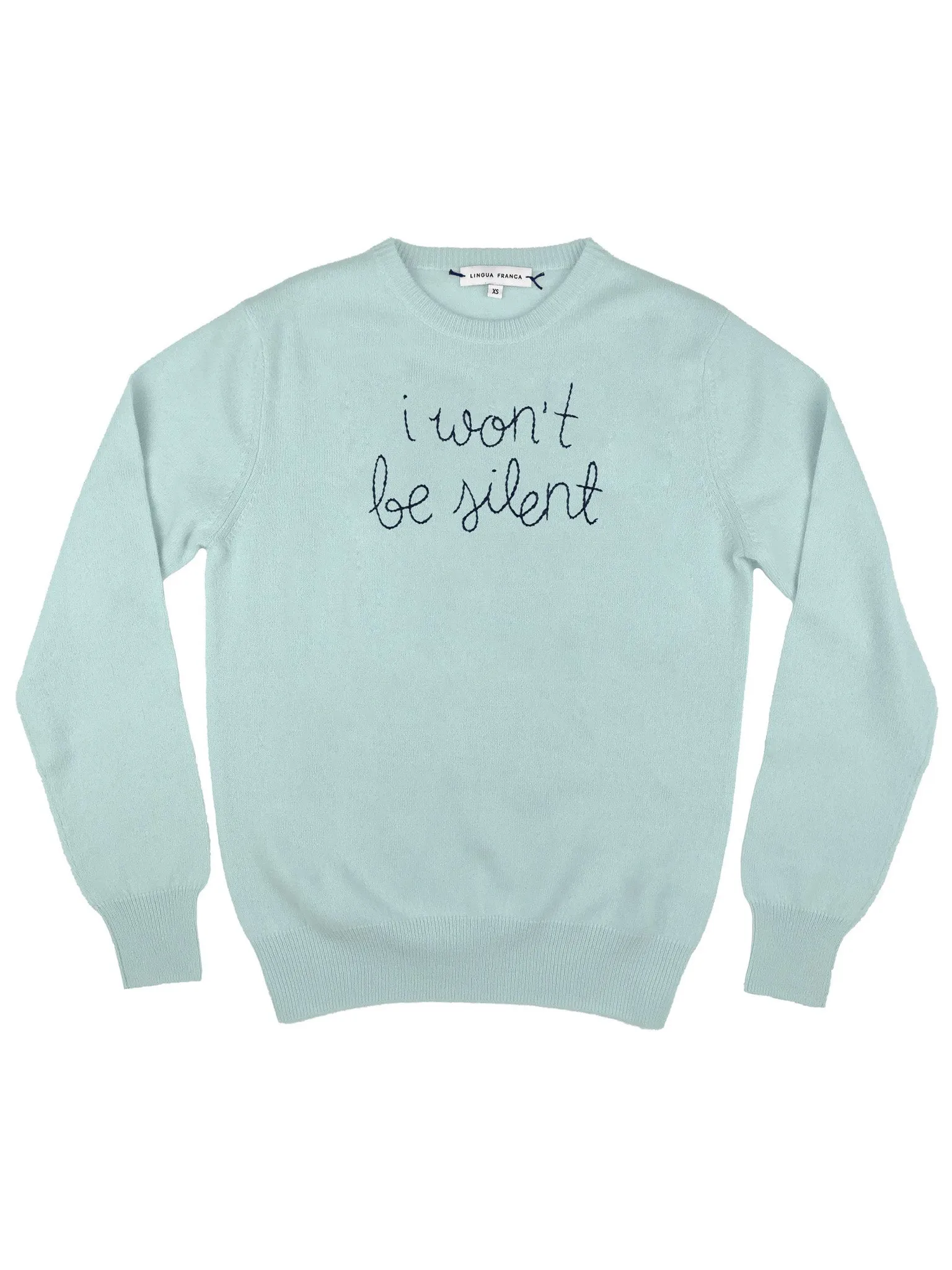 "i won't be silent" Crewneck sold by Lingua Franca NYC product image thumbnail 3
