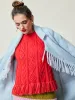 Mavis Fringe Knit Vest sold by Lingua Franca NYC