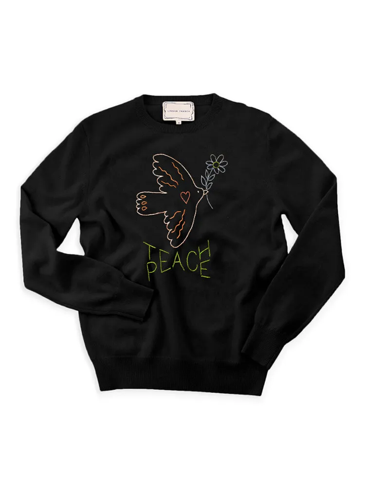 "Teach Peace" Crewneck sold by Lingua Franca NYC product image thumbnail 3