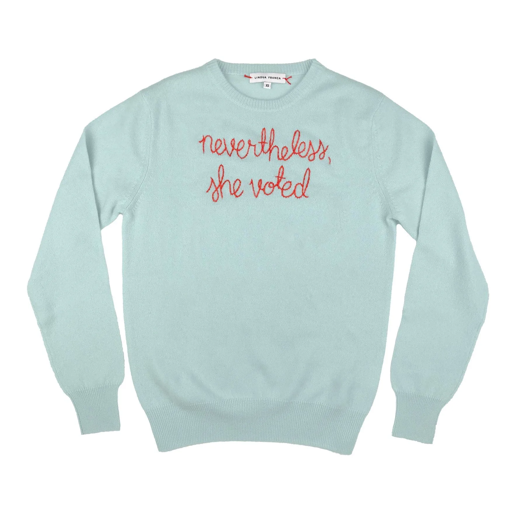 "nevertheless, she voted" Crewneck sold by Lingua Franca NYC product image thumbnail 4