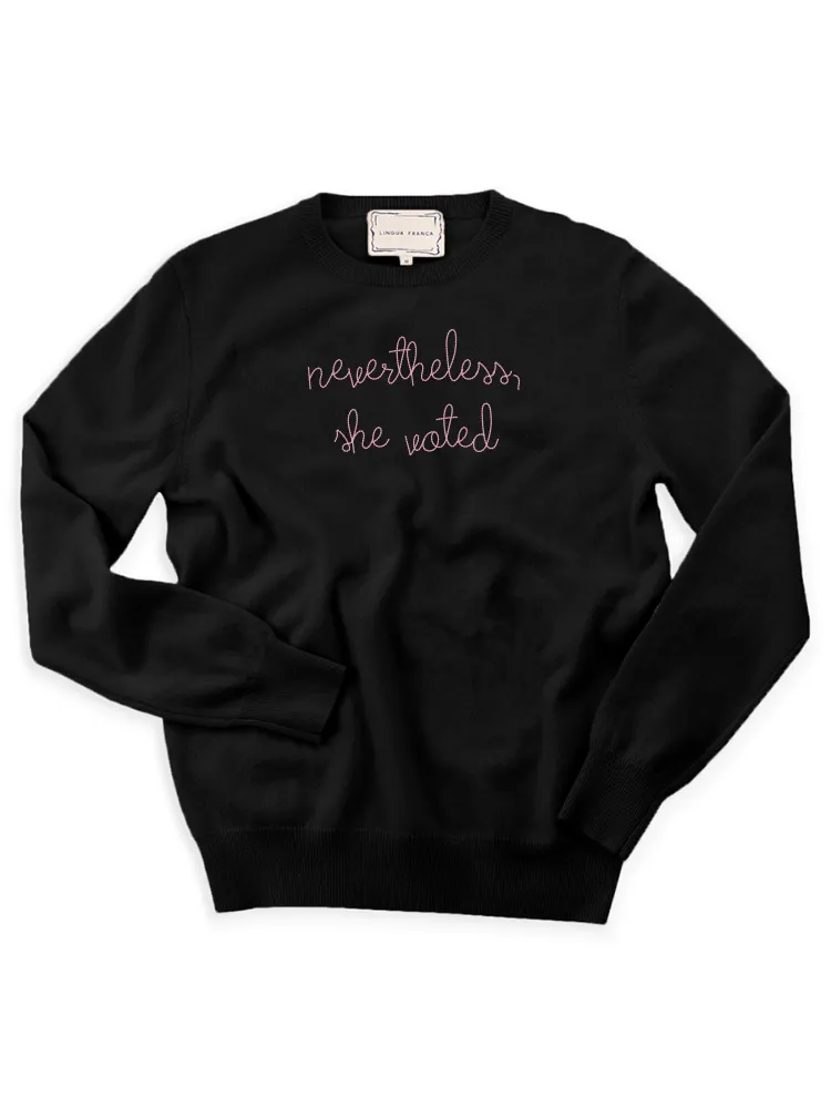 "nevertheless, she voted" Crewneck sold by Lingua Franca NYC product image thumbnail 5