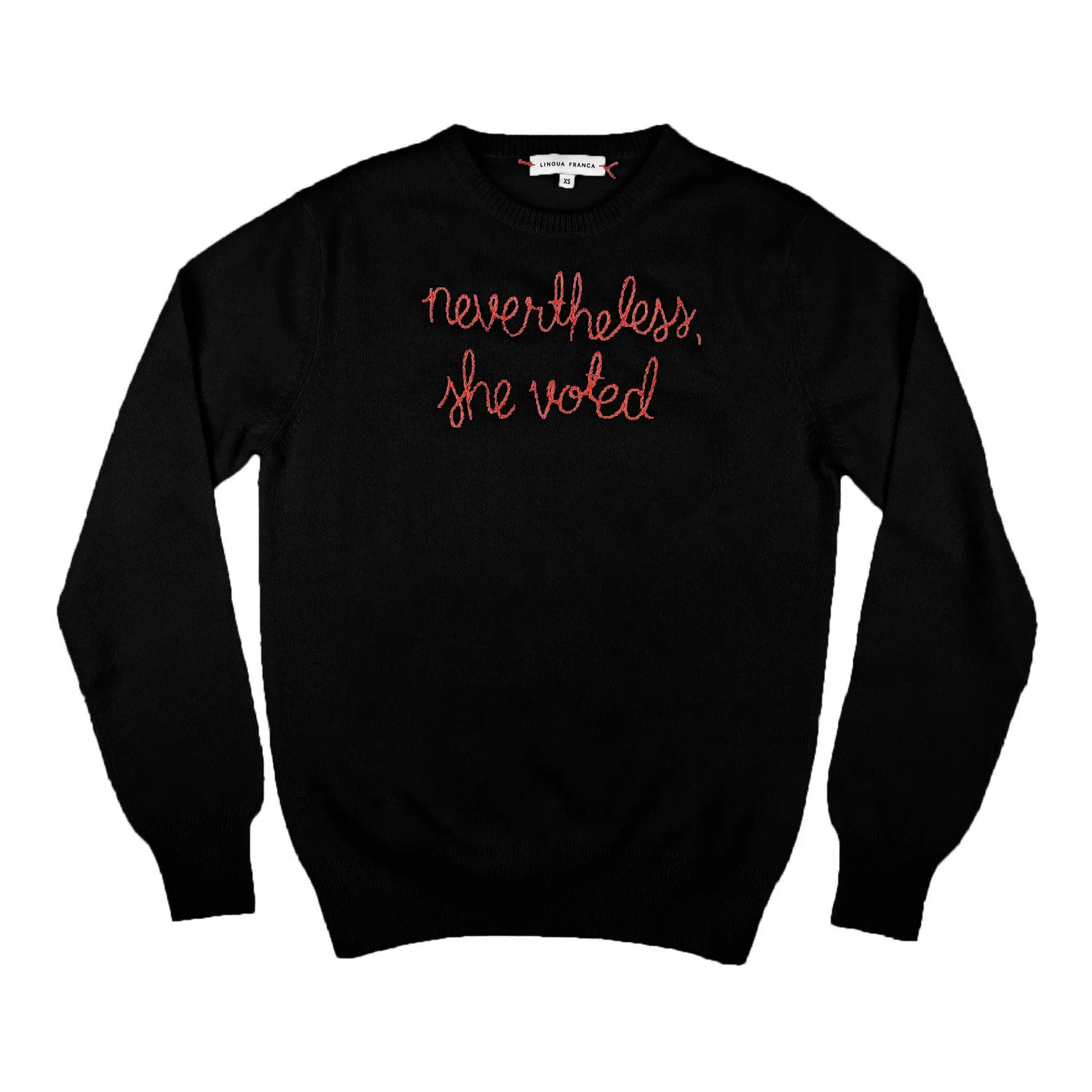 "nevertheless, she voted" Crewneck sold by Lingua Franca NYC product image thumbnail 3