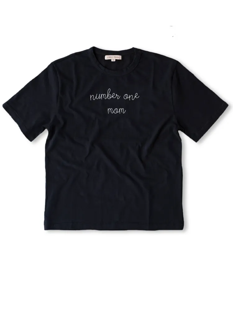 "number one mom" T-Shirt sold by Lingua Franca NYC