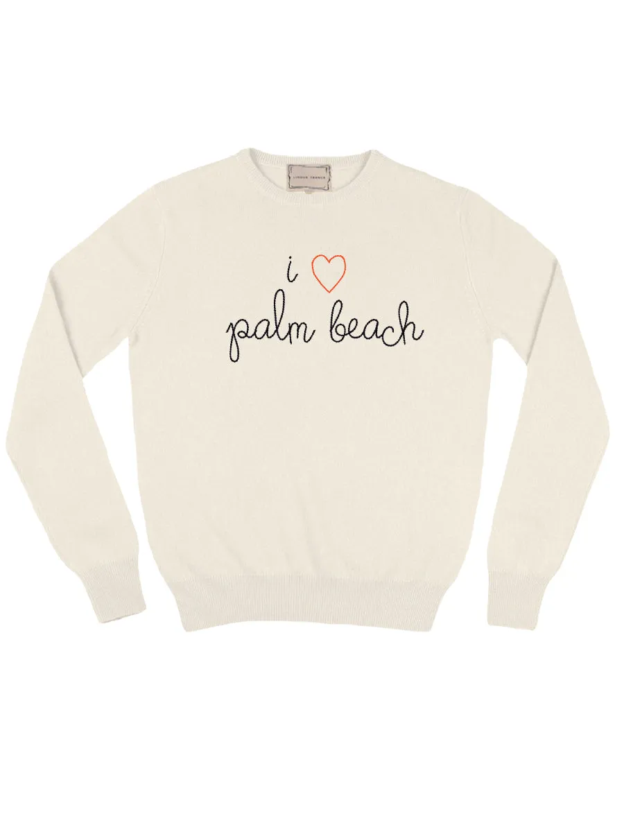"i heart palm beach" Women's Crewneck sold by Lingua Franca NYC