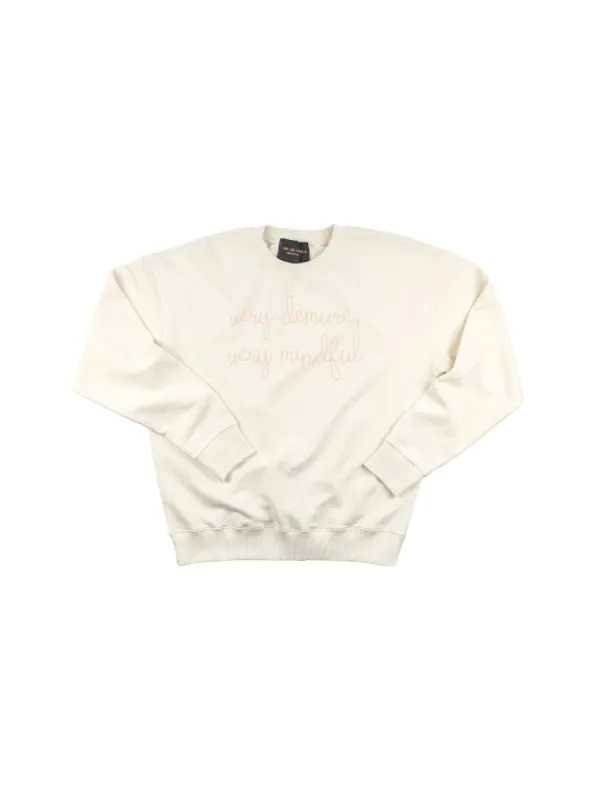 "very demure, very mindful" Women's Sweatshirt sold by Lingua Franca NYC
