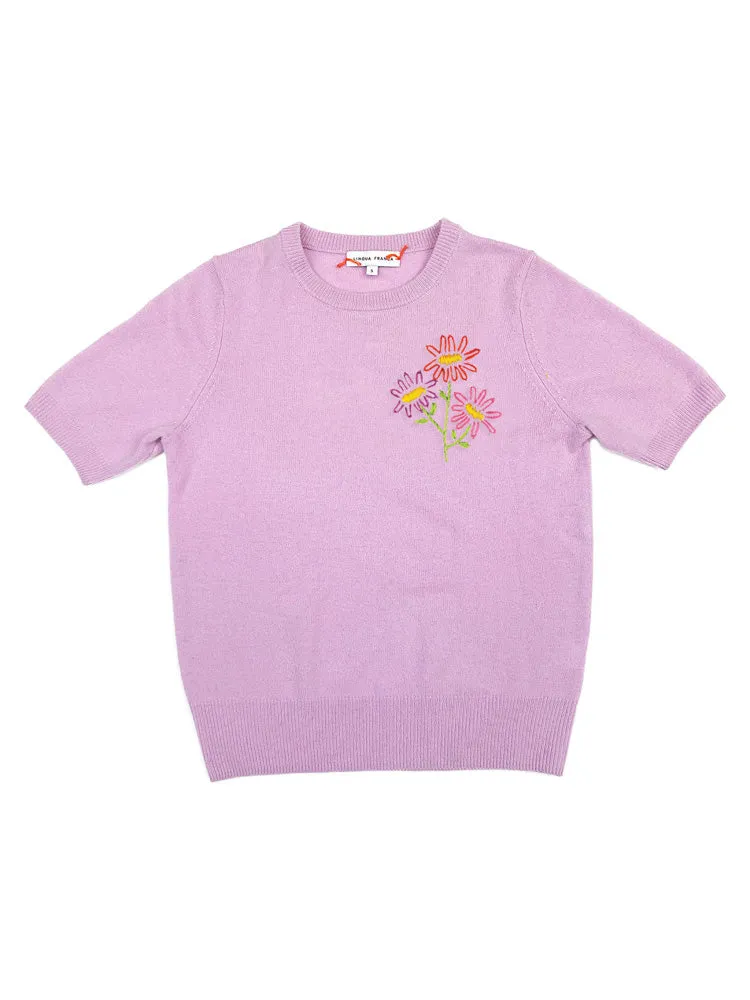 Custom Flower Short Sleeve sold by Lingua Franca NYC product image thumbnail 3