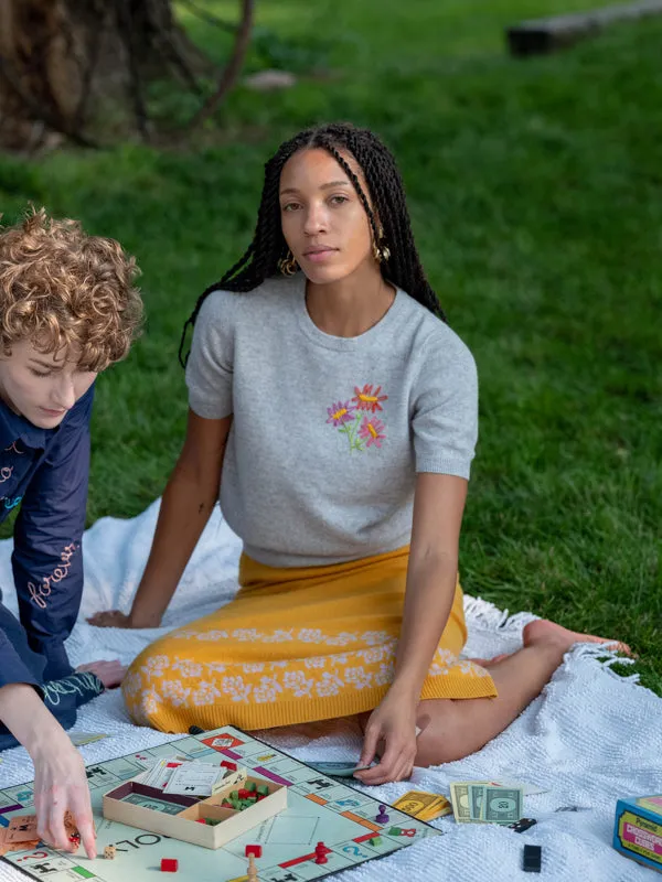 Custom Flower Short Sleeve sold by Lingua Franca NYC product image thumbnail 2