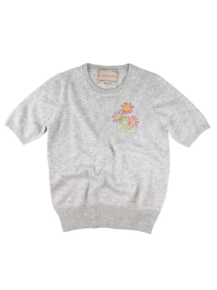 Custom Flower Short Sleeve sold by Lingua Franca NYC product image thumbnail 5