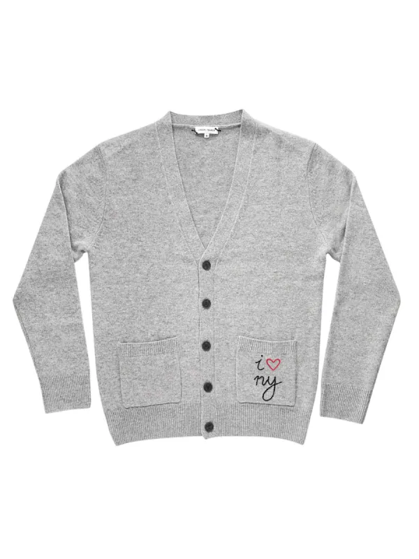 "i heart ny" Oversized Cardigan sold by Lingua Franca NYC