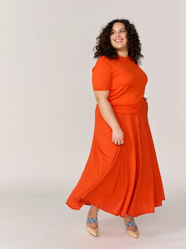 Silk Cashmere Midi Skirt sold by Lingua Franca NYC product image thumbnail 4