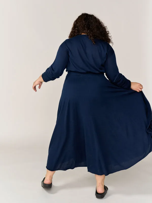 Silk Cashmere Midi Skirt sold by Lingua Franca NYC product image thumbnail 2