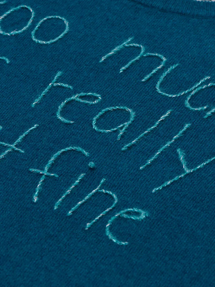 Too Much is Really Just Fine Crewneck sold by Lingua Franca NYC product image thumbnail 2