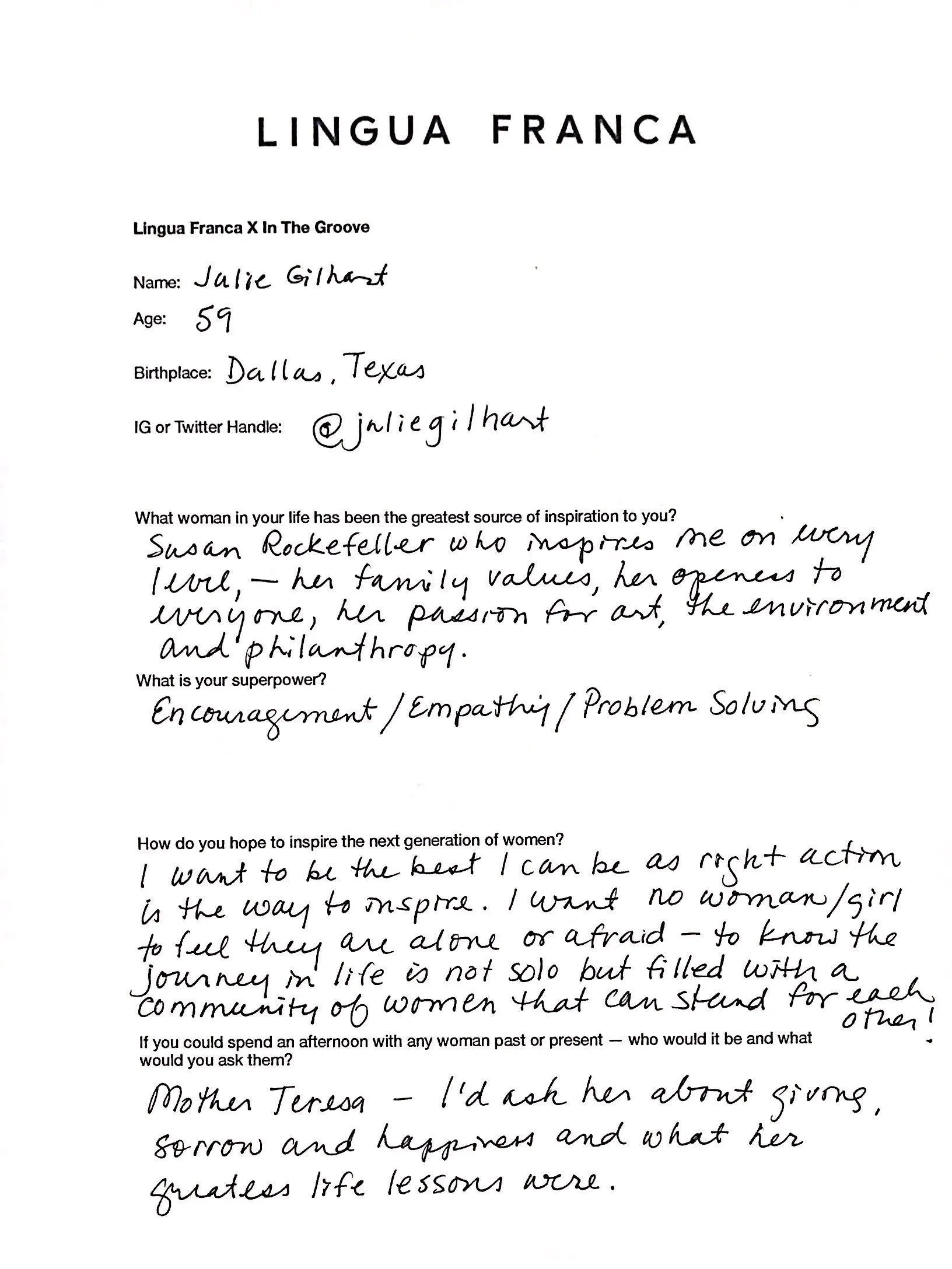 Julie Gilhart sold by Lingua Franca NYC product image thumbnail 2