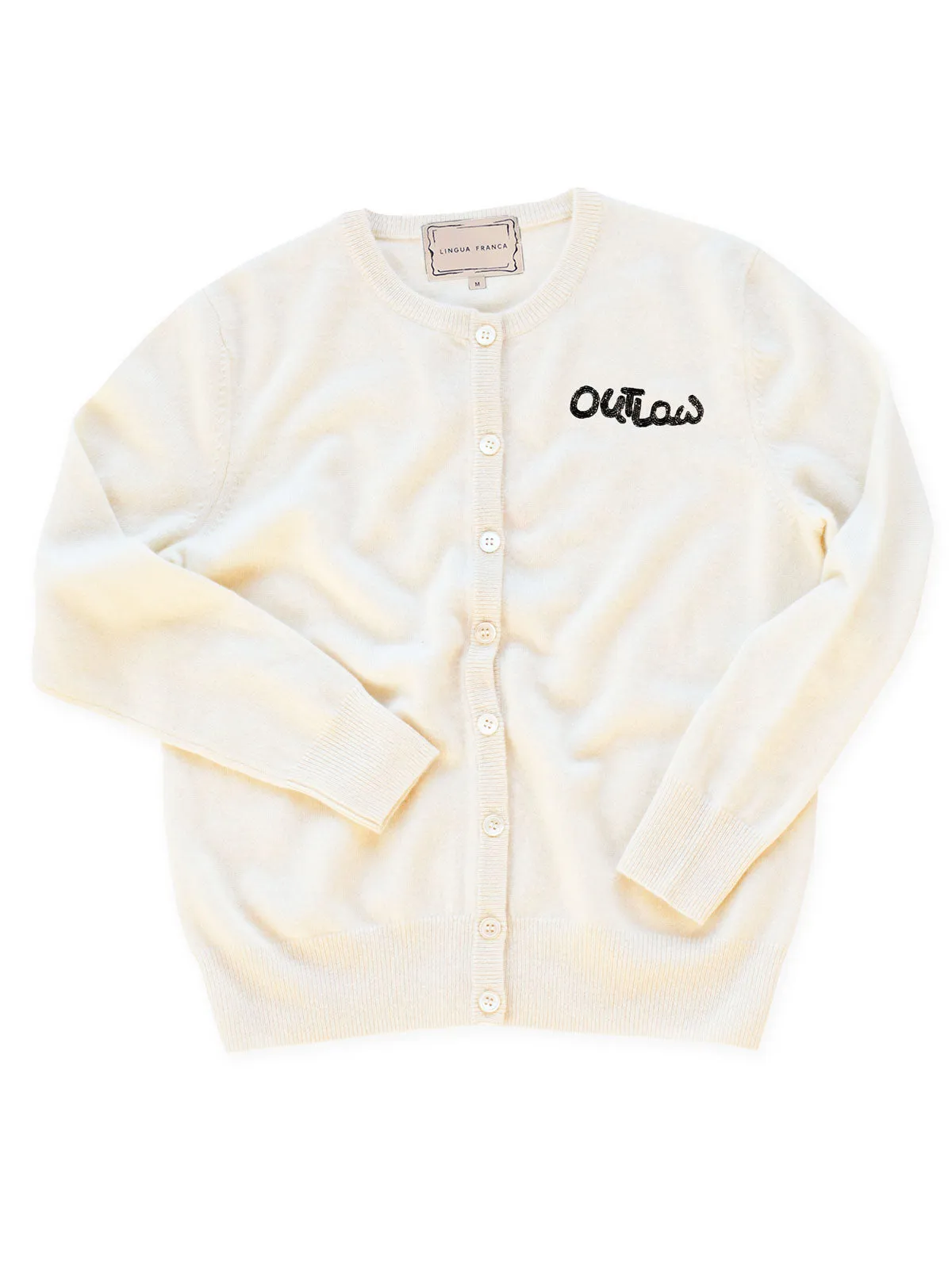 Beaded Outlaw Classic Cardigan sold by Lingua Franca NYC