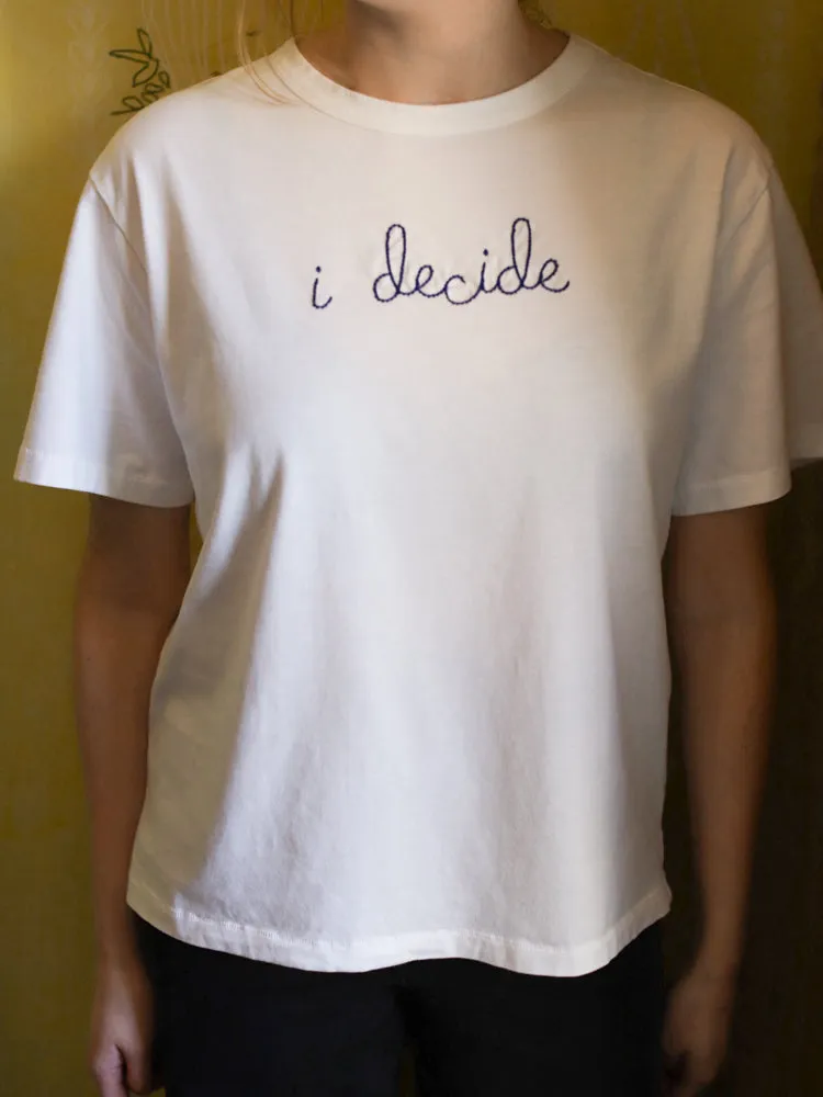 "i decide" T-Shirt sold by Lingua Franca NYC product image thumbnail 2