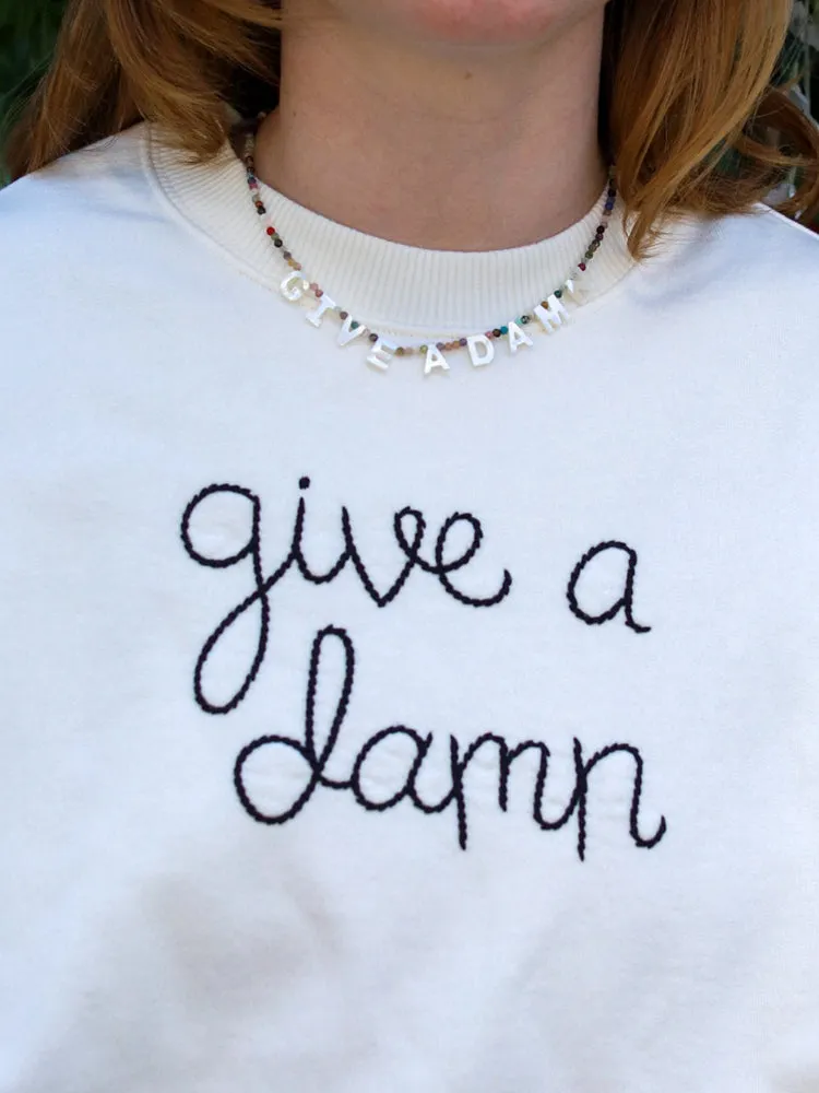 GIVE A DAMN necklace sold by Lingua Franca NYC product image thumbnail 3