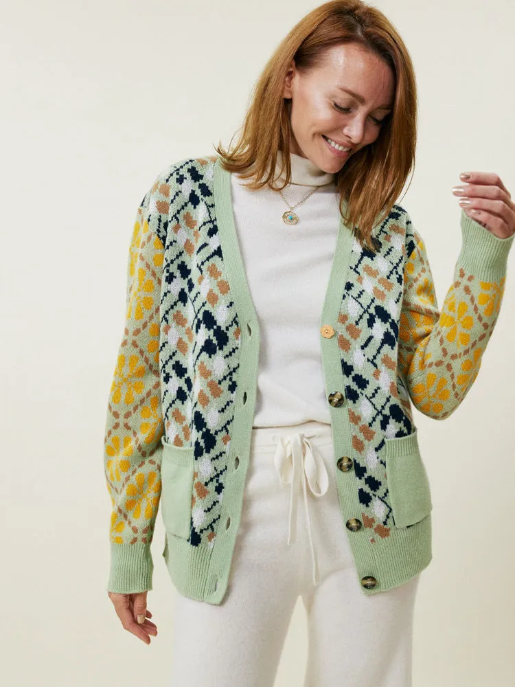 Jacquard Oversized Cardigan sold by Lingua Franca NYC product image thumbnail 2