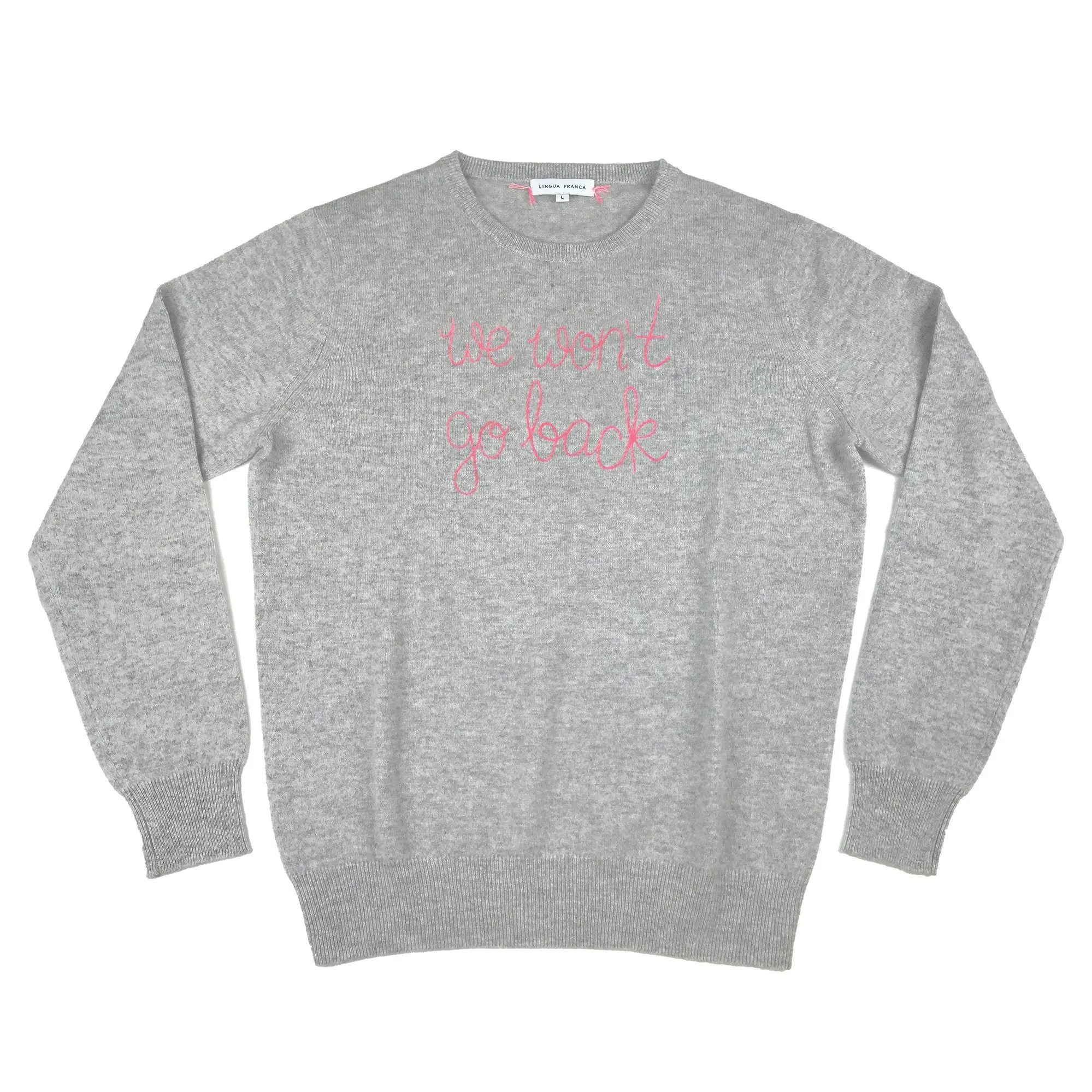 "we won't go back" Crewneck sold by Lingua Franca NYC product image thumbnail 3