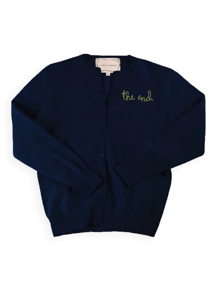"the end." Cardigan sold by Lingua Franca NYC product image thumbnail 2