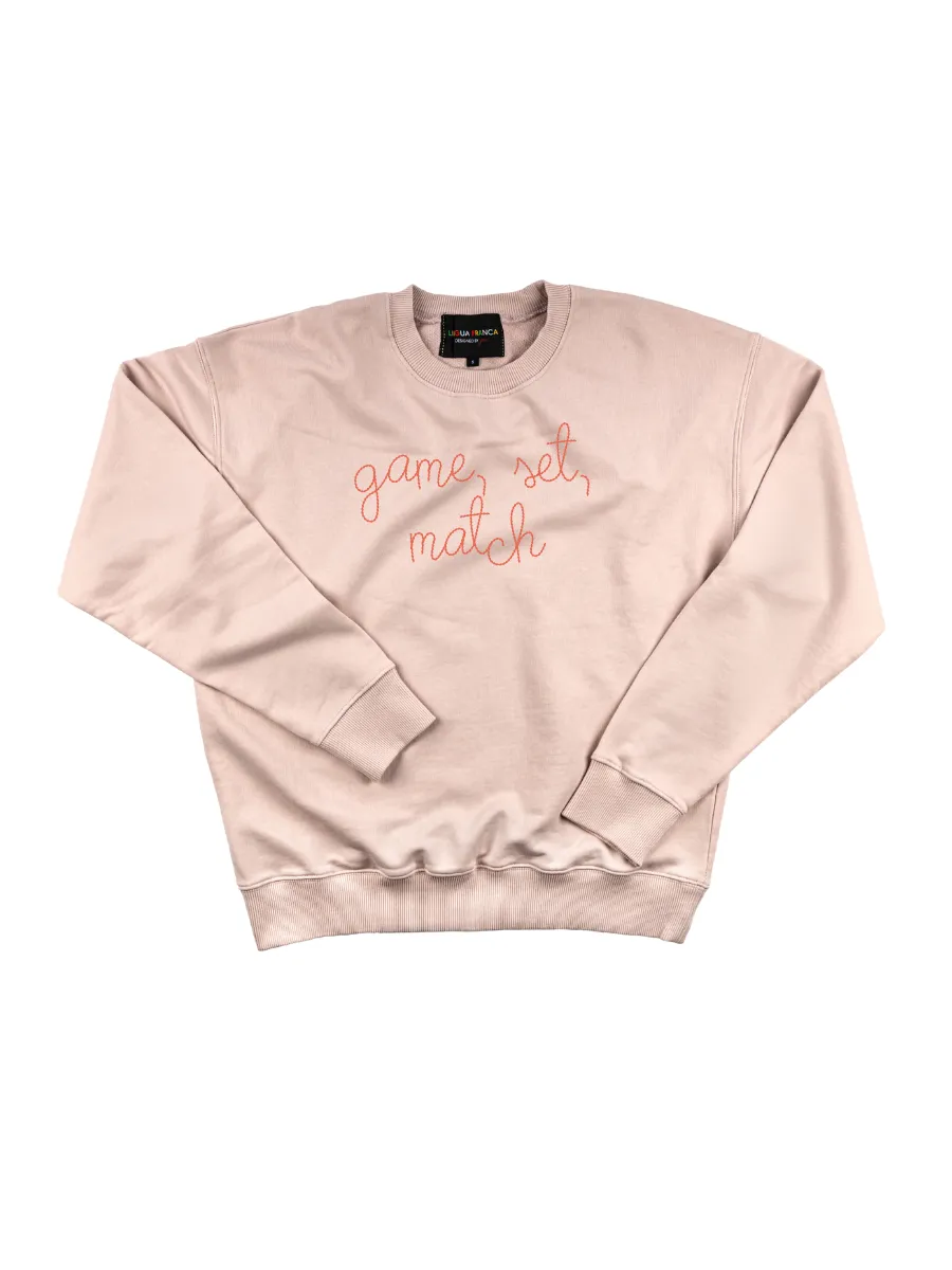 "game, set, match" Women's Sweatshirt sold by Lingua Franca NYC product image thumbnail 4