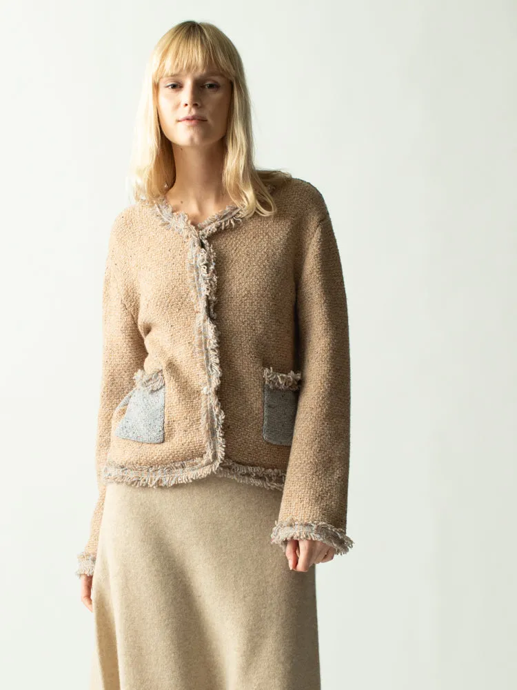 Onassis Knit Tweed Jacket sold by Lingua Franca NYC product image thumbnail 2