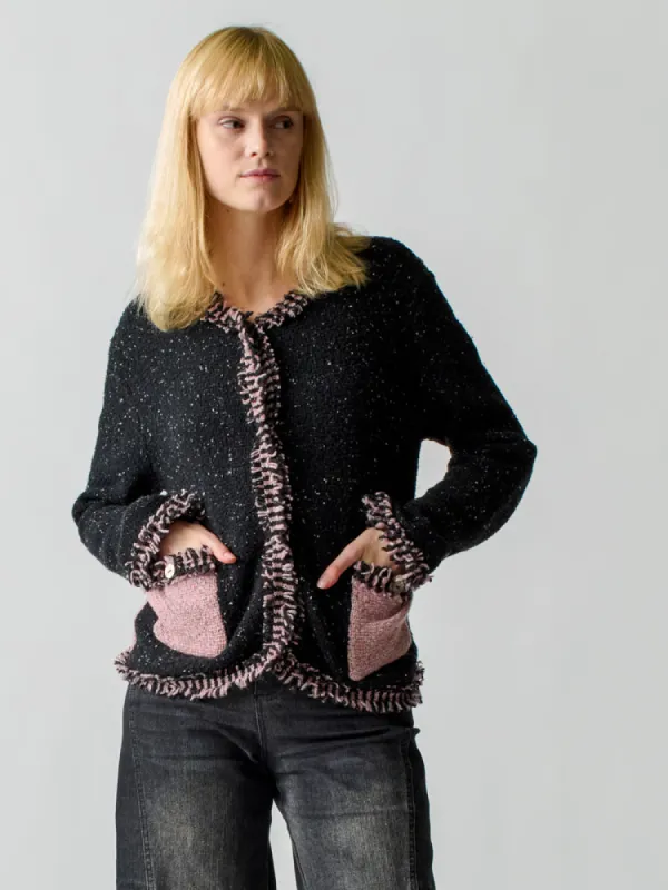 Onassis Knit Tweed Jacket sold by Lingua Franca NYC