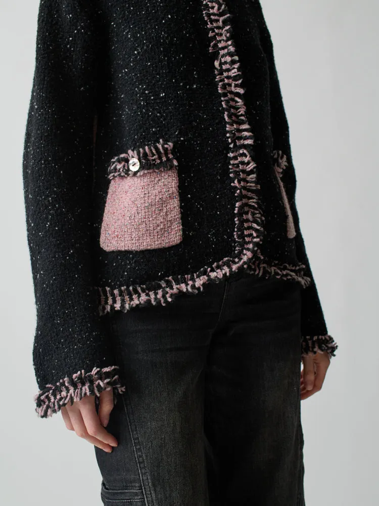 Onassis Knit Tweed Jacket sold by Lingua Franca NYC product image thumbnail 4
