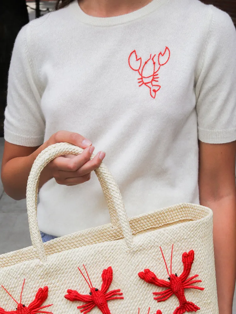 Lobster Sweater Short Sleeve sold by Lingua Franca NYC